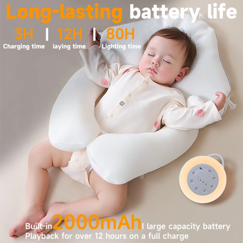 Baby White Noise Machine | 24 Soothing Sounds + Bluetooth + Timer + Back Track | Warm Light Sleep Aid for Nursery & Travel - Image 3