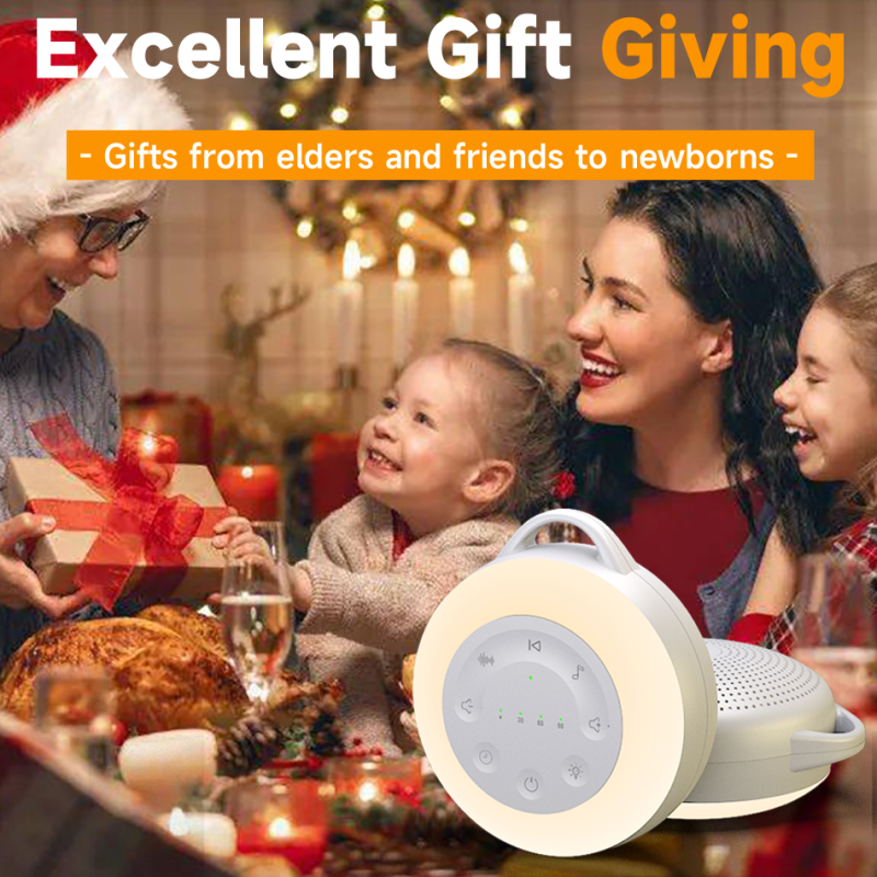 Baby White Noise Machine | 24 Soothing Sounds + Bluetooth + Timer + Back Track | Warm Light Sleep Aid for Nursery & Travel - Image 7