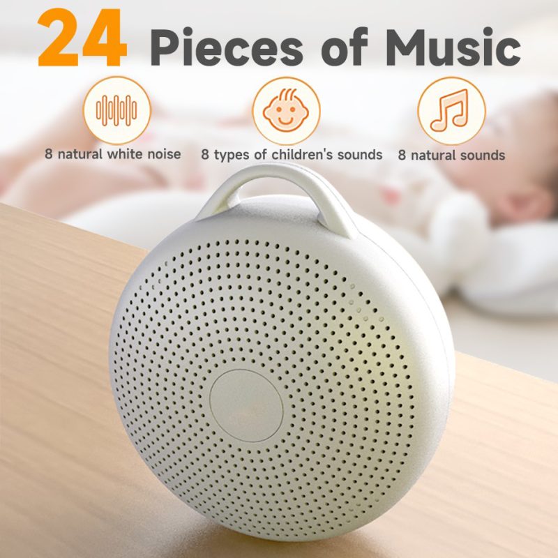 Baby White Noise Machine | 24 Soothing Sounds + Bluetooth + Timer + Back Track | Warm Light Sleep Aid for Nursery & Travel - Image 8